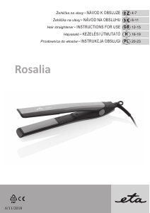 Manuál Eta Rosalia 2337 90000 Žehlička na vlasy