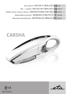 Manual Eta Carsha 1424 90000 Handheld Vacuum