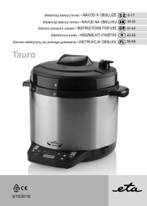 Manual Eta Tauro 2131 90000 Pressure Cooker