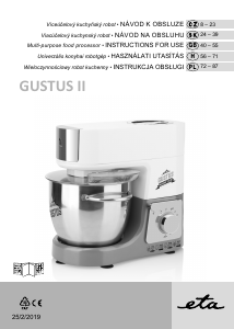 Instrukcja Eta Gustus Gulliver 1128 90010 Mikser