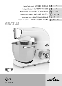 Manual Eta Gratus MAX 0028 90061 Stand Mixer