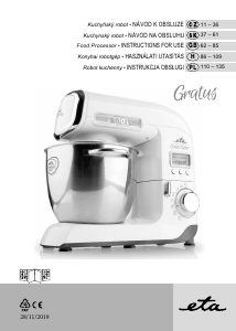 Manual Eta Gratus Kuliner 0038 90000 Stand Mixer