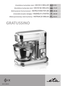 Manual Eta Gratussino 0023 90030 Stand Mixer