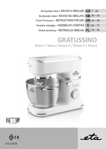 Manual Eta Gratussino MAXO II 0023 90080 Stand Mixer