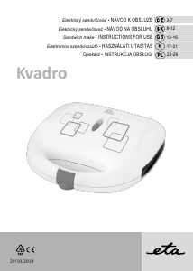 Instrukcja Eta Kvadro 4153 90000 Kontakt grill