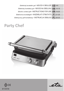 Manuál Eta Party Chef 5155 90000 Kontaktní gril