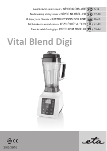 Návod Eta Vital Blend Digi 1100 90000 Mixér