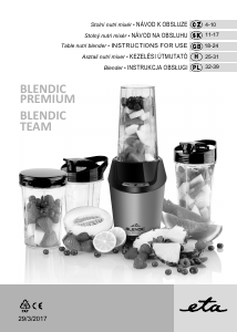 Manual Eta Blendic Premium 4011 90000 Blender