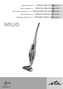 Manual Eta Milio Li-ion 3446 90000 Vacuum Cleaner