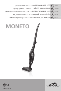 Manual Eta Moneto Aqua Plus 5449 90000 Vacuum Cleaner