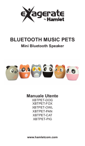 Manuale Exagerate XBTPET-FOX Altoparlante