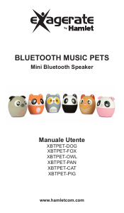 Manuale Exagerate XBTPET-OWL Altoparlante