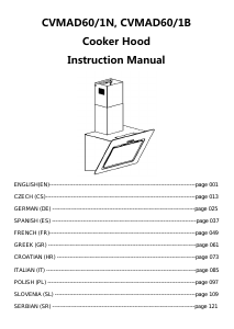 Manual Candy CVMAD 60/1 N Cooker Hood