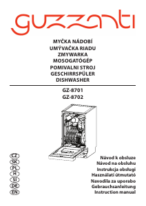 Manual Guzzanti GZ 8702 Dishwasher