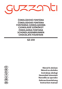 Instrukcja Guzzanti GZ 250 Fontanna czekoladowa