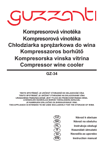 Instrukcja Guzzanti GZ 34 Chłodziarka do wina