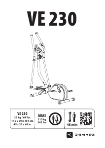 Mode d’emploi Domyos VE 230 Vélo elliptique