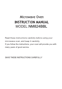 Manual Nordmende NM824BBL Microwave