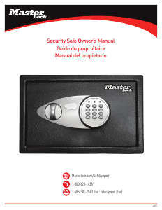 Mode d’emploi MasterLock X125ML Coffre-fort