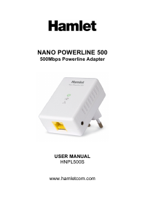Manual Hamlet HNPL500S Powerline Adapter