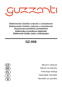 Priročnik Guzzanti GZ 998 Čistilec zraka