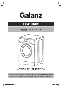 Mode d’emploi Galanz XQG60-A712E-N Lave-linge