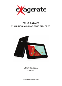 Manual Exagerate XZPAD470 Zelig Pad Tablet