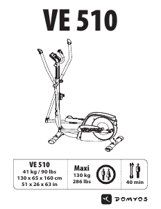 Mode d’emploi Domyos VE 510 Vélo elliptique