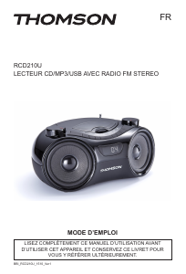 Mode d’emploi Thomson RCD210U Stéréo