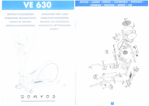 Mode d’emploi Domyos VE 630 Vélo elliptique