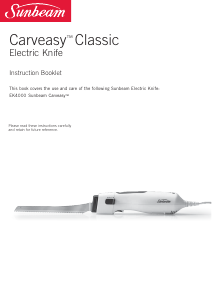 Manual Sunbeam EK4000 Electric Knife