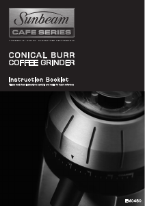 Bruksanvisning Sunbeam EM0480 Kaffekvarn