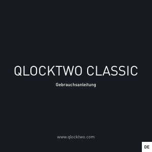 Bedienungsanleitung Biegert and Funk QlockTwo Classic Uhr