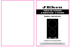 Mode d’emploi Jeken IBB-30GT4FG Table de cuisson