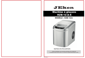 Mode d’emploi Jeken HZB-12-A-S Machine à glaçons