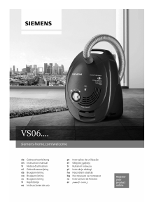 Manual Siemens VS06G1802 Vacuum Cleaner