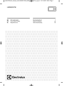 Mode d’emploi Electrolux LMS6253TMX Micro-onde