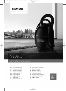 Manual Siemens VS08G750 Vacuum Cleaner