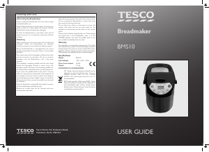 Manual Tesco BMS10 Bread Maker