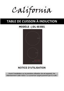 Mode d’emploi California JDL-ID3501 Table de cuisson