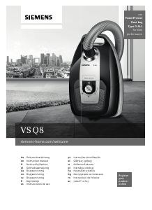 Mode d’emploi Siemens VSQ8PET1 Aspirateur