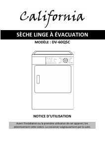 Mode d’emploi California DV-60Q5C Sèche-linge