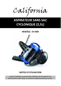 Mode d’emploi California EV-800 Aspirateur