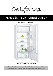 Mode d’emploi California DF1-22-1 Réfrigérateur