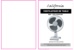 Mode d’emploi California TP5-16AN-GW Ventilateur