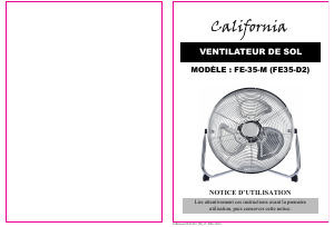 Mode d’emploi California FE-35-M Ventilateur