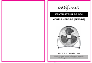 Mode d’emploi California FE-35-B Ventilateur