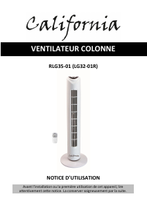 Mode d’emploi California RLG35-01 Ventilateur