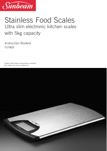 Manual Sunbeam FS7800 Kitchen Scale