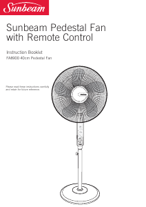 Handleiding Sunbeam FA8900 Ventilator